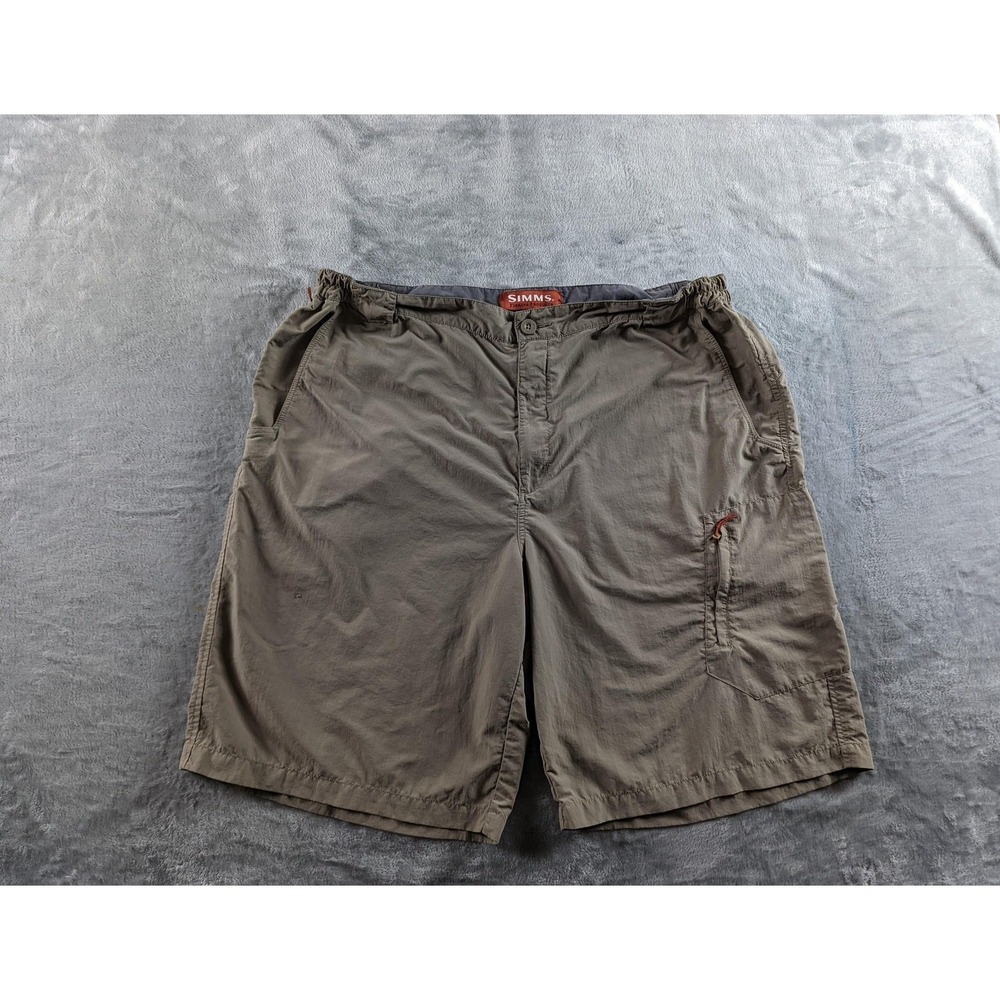 Simms Cor3 Shorts Mens 2XL Cargo Nylon Elastic Waist Fishing 10" Inseam READ